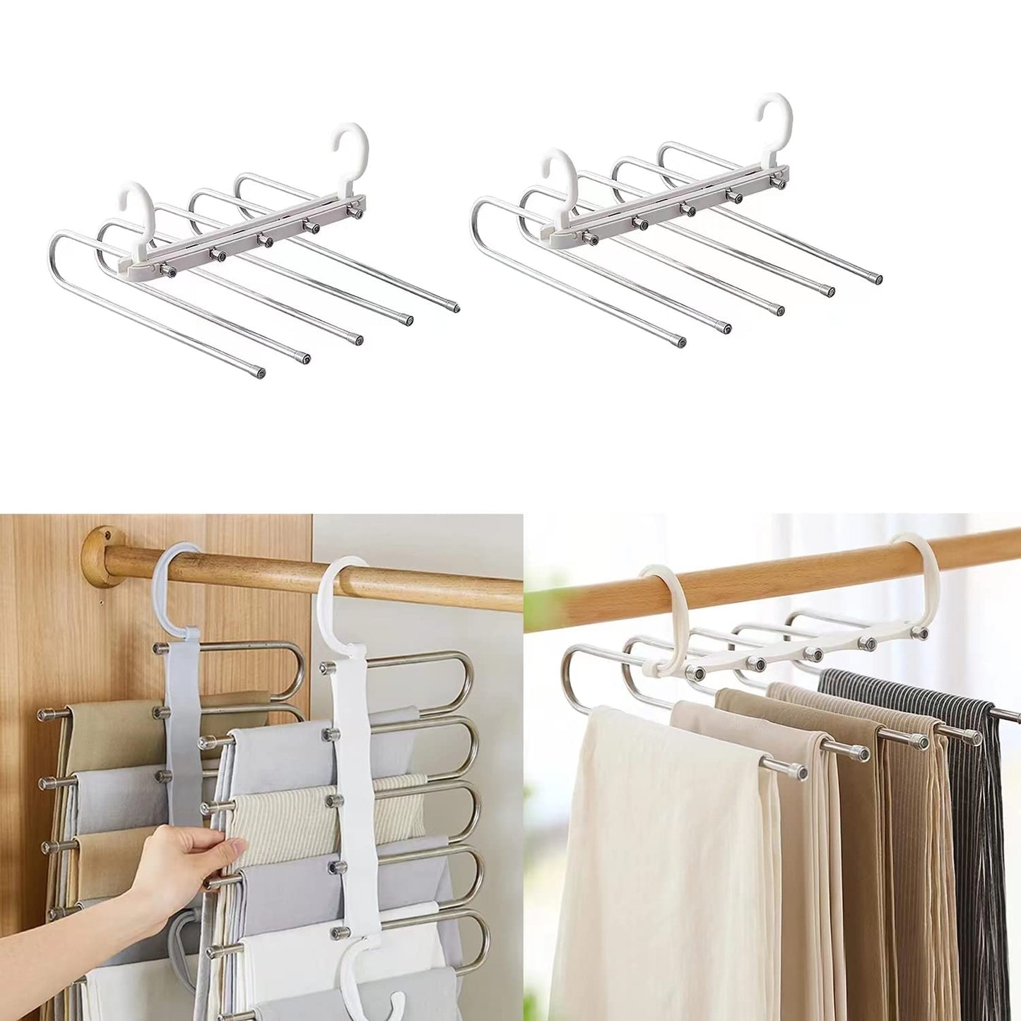 5 in 1 Pant rack shelves ( pack of 3)