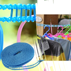 Pack of 3,  Windproof Anti-Slip Clothes Washing Line Drying Nylon Rope (5 Meters)